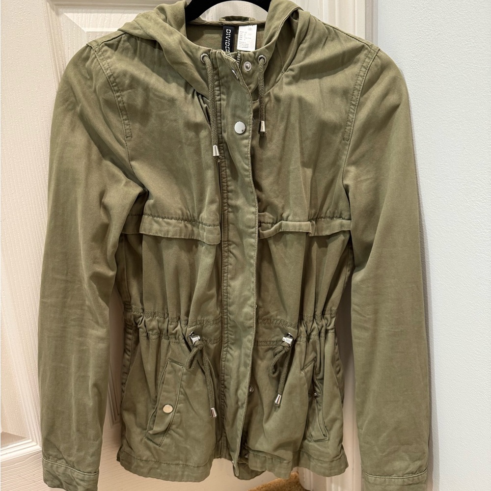 Olive Green Drawstring Jacket